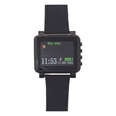 Reloj Receptor Inalámbrico de Muñeca / Display LCD a Color / Batería Recargable / Almacena 3000 Caracteres / Radiofrecuencia 433 MHz