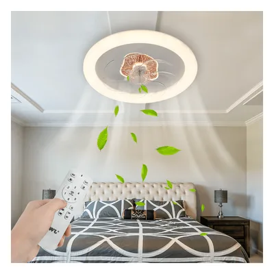 Ventilador de Techo con Luminario LED / 88 W / 3 Temperaturas de Color 2700K-6500K / 6 Velocidades / Diámetro 500 mm / Dimeable / 110 V CA 50/60 Hz