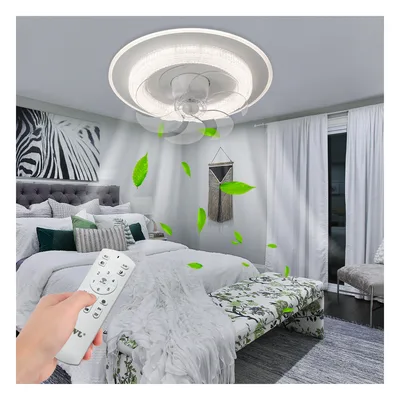 Ventilador de Techo con Luminario LED / 88 W / 6 Velocidades / 3 Tonos de Luz 2700-6500 K / Giro 360° / Diámetro 495 mm / Dimeable / 5400 lm