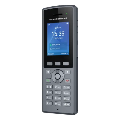 Teléfono IP Inalámbrico DECT / Alcance 400 m (1312.3 ft) Exteriores / IP67 / 20 Cuentas SIP / Pantalla TFT LCD 2.4 Pulgadas / Audio Full HD / Batería 2000 mAh