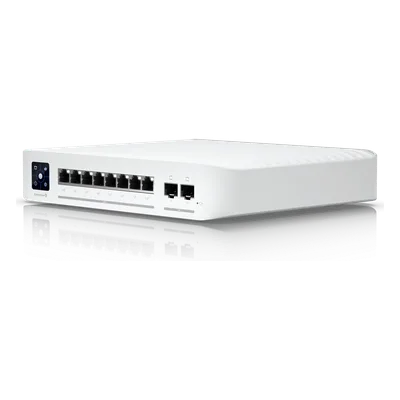 Switch Capa 3 / 8 Puertos 2.5G PoE+ / 2 Puertos SFP+ 10G / 120W PoE / Pantalla LCM 1.3" / 40 Gbps