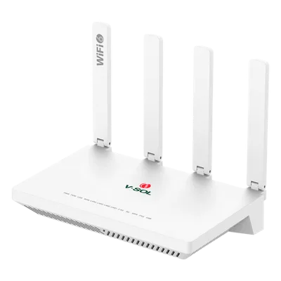 ONU xPON Wi-Fi 6 AX1500 / 4 Puertos Gigabit / Puerto PON SC/UPC / 4 Antenas 5 dBi / 18W / 10.2 × 6.2 × 1.8 in