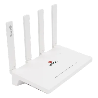 ONU xPON Wi-Fi 6 AX1500 / 4 Puertos Gigabit / Puerto PON SC/UPC / 4 Antenas 5 dBi / 18W / 10.2 × 6.2 × 1.8 in