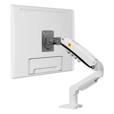 Brazo Ajustable para Monitor / 17" a 30" / Capacidad 9 kg / Rotación 360° / Inclinación +85° a -30° / Giro 180° / Resorte de Gas / Blanco