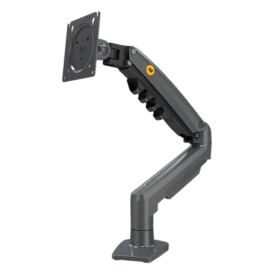 Soporte de Brazo Ajustable para Monitor / Compatible 17" - 30" / Carga hasta 9 kg / Rotación 360° / Inclinación +85° a -30° / Giro 180° / Resorte de Gas / Color Gris