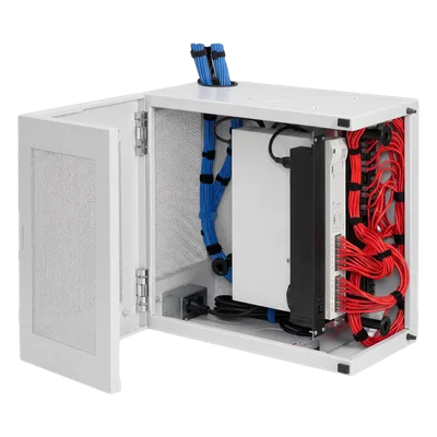 Gabinete de Pared 12U / Acero 1.9 mm / Puerta L 120° / Rack 19" / RAL 7035 / 1219 x 610 x 313 mm