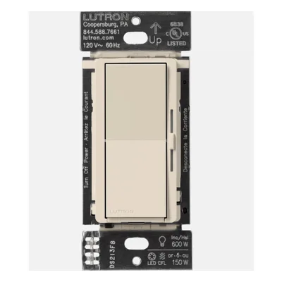 Atenuador de Pared Inalámbrico / Sin Neutro / 150 W LED/CFL - 600 W Incandescente/Halógena / 120 V / 3 Vías con Hub Caseta