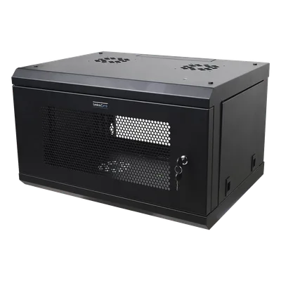 Gabinete de Pared / 6U / 19'' / 455 mm Profundidad / 80 kg Carga / Acero Reforzado / 1.49 ft Alto