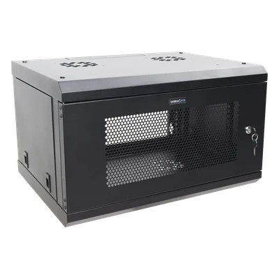 Gabinete de Pared / 6U / 19'' / 455 mm Profundidad / 80 kg Carga / Acero Reforzado / 1.49 ft Alto