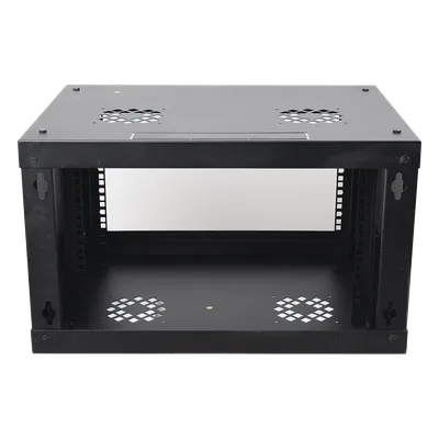 Gabinete de Pared / 6U / 19'' / 455 mm Profundidad / 80 kg Carga / Acero Reforzado / 1.49 ft Alto