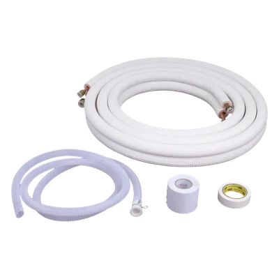 Kit de Tubería para Minisplit / Líneas 1/4" y 5/8" / Capacidad 2 a 3 Toneladas / Longitud 4 m (13.1 ft) / Aluminio con Puntas de Cobre