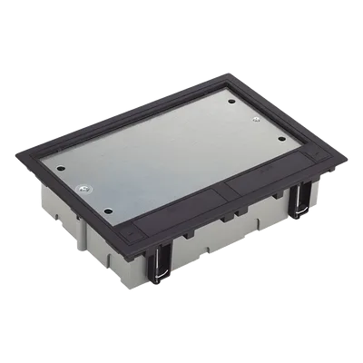 Caja de Piso Falso / 6 Módulos Dobles / Profundidad Ajustable 90-120 mm (3.54-4.72 in) / Tapa Embellecedora / IK08 / +125 °C