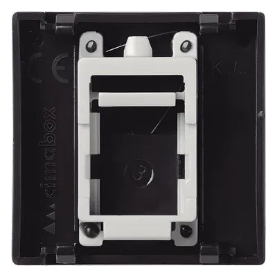 Módulo de Placa / 1 Espacio Keystone RJ45 / Guardapolvo Integrado / Acabado Grafito RAL 7021 / 45 × 45 mm / Compatible Cajas Teleblock y Ofiblock
