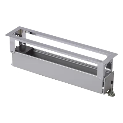 Caja de Escritorio / 6 Módulos K45 / Salida Posterior de Cables / Aluminio Anodizado / Resistencia +125 °C