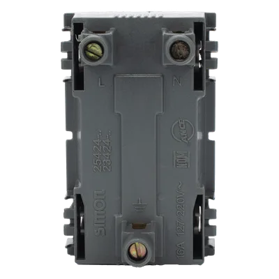 Módulo Dúplex de Contactos Eléctricos / 10A / 127V / Sistema de Seguridad Antiobjetos / Compatible con Cajas para Pavimento / Embornamiento a Tornillo