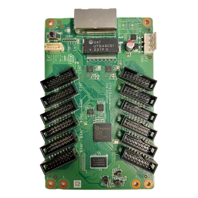 Tarjeta Receptora LED / 12 Puertos / 512 x 512 Píxeles / 16 Bit / Corrección Cromática Luz por Luz / Ajuste Gamma RGB Independiente