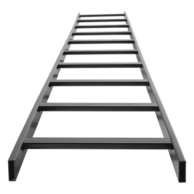 Escalera Tubular / 1.5" Peralte / 12" Ancho / 3.05 m (10 ft) Largo / Acero con Epóxica Negra / Incluye Coples y Tornillería