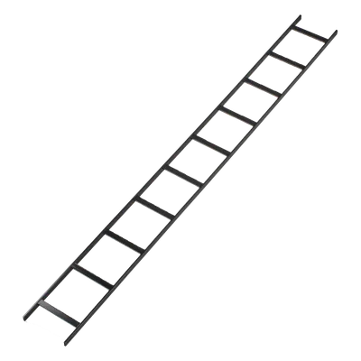 Escalera Tubular / 1.5" Peralte / 12" Ancho / 3.05 m (10 ft) Largo / Acero con Epóxica Negra / Incluye Coples y Tornillería