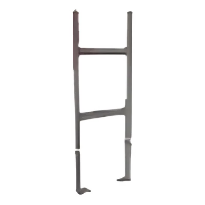 Pies Base para Escalera Tubular / 1.5 x 12 Pulgadas / Acero al Carbón / Pintura Epóxica Negra / Fijación Suelo / Par 2 Piezas
