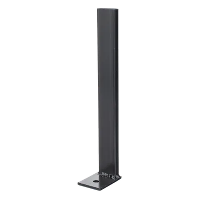 Pies Base para Escalera Tubular / 1.5 x 12 Pulgadas / Acero al Carbón / Pintura Epóxica Negra / Fijación Suelo / Par 2 Piezas