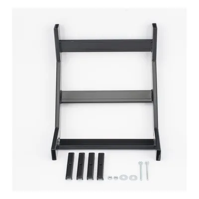 Curva Vertical Interior 90° / Escalera Tubular 1.5' x 12' / Radio 12' (39.4 ft) / Acero con Epóxico Negro / Incluye Accesorios de Instalación