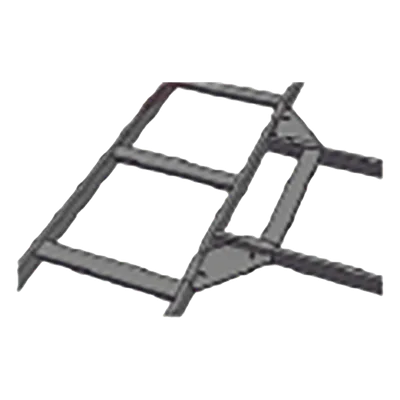 Kit Derivación Tipo T / Escalera Tubular 1.5" Peralte / 12" Ancho / Acero Carbono / Recubrimiento Epóxico Negro / Tornillería Incluida