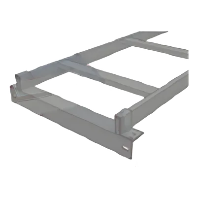 Ménsula Terminal para Escalera Tubular / 12' de Ancho (305 mm) / Acero al Carbón / Recubrimiento Epóxico / Carga Industrial