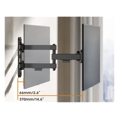 Soporte de Pared Articulado para Pantallas / VESA 75x75 a 200x200 / Hasta 43 Pulgadas / Carga 20 kg (44 lbs) / Movimiento Completo / Perfil 66 mm
