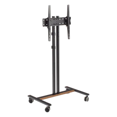 Soporte Móvil para TV / Hasta 55 Pulgadas / Carga 35 kg (77 lbs) / VESA 200x200 a 600x400 / Ruedas con Frenos / Altura Ajustable 4 Posiciones