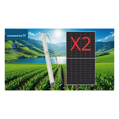 Kit De Bombeo Solar/ Bomba 035Kw / Módulos Solares 610w
