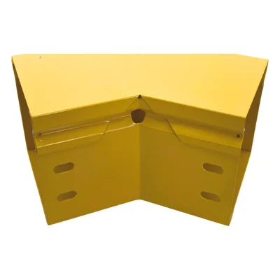 Curva Horizontal para Fibra Óptica / 45° / Aluminio 4" x 4" / Radio 8" / Epóxica Amarilla / Incluye Accesorios