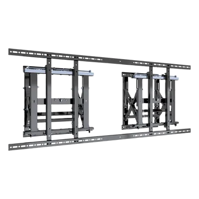 Soporte Modular para Pantallas / Altura Ajustable 200 a 1600 mm (7.9 a 63.0 in) / Ancho 600 mm (23.6 in) / Profundidad Ajustable 134 a 300 mm (5.3 a 11.8 in) / Montaje Horizontal y Vertical / Acero 10