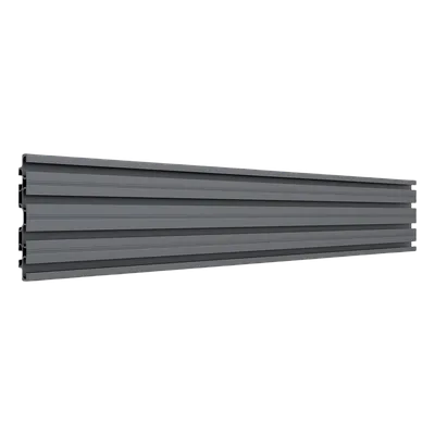 Riel de Aluminio para Videowall / Longitud 1000 mm (3.3 ft) / Altura 120 mm / Ancho 21 mm / Diseño Modular Extensible / Compatible Tornillos M8