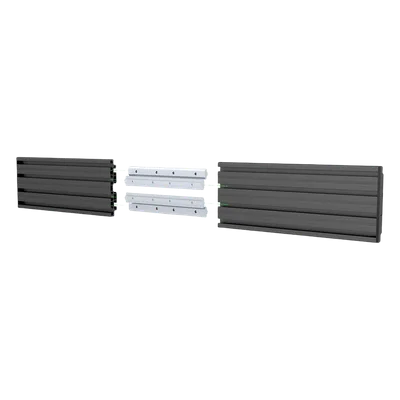 Riel de Aluminio para Videowall / Longitud 1000 mm (3.3 ft) / Altura 120 mm / Ancho 21 mm / Diseño Modular Extensible / Compatible Tornillos M8