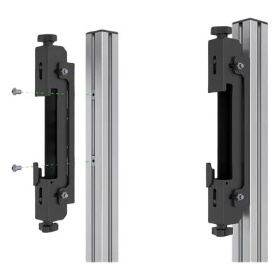 Riel de Aluminio / Longitud 1670 mm (65.7 ft) / Perfil 40 x 40 mm / Diseño Modular / 4 Direcciones de Montaje / Tapas Incluidas