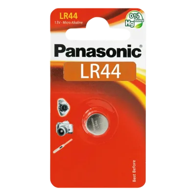 Batería Alcalina de Botón / 1.5 V / 110 mAh / LR44 / Acero Inoxidable Semihermético