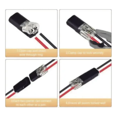 Conectores enchufables / 2 pines / 22-18 AWG / 0.35-0.75 mm² / 25 piezas / -20°C a +80°C