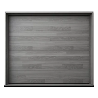 Puerta de Garage Seccional / 18 x 8 Pies (5.49 x 2.44 m) / Aislamiento Poliuretano 42 mm / Lámina Calibre 26 / Acabado Laminado Gris