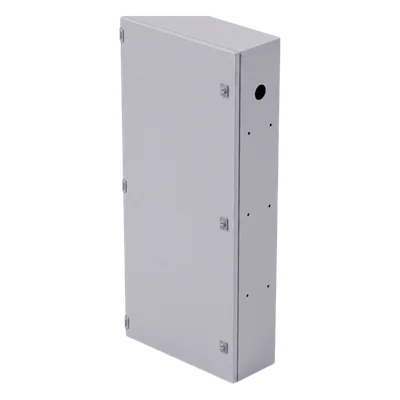 Gabinete para Baterías / Acero Galvanizado / 4 Unidades / Montaje en Poste / Exterior / 1050 mm (3.44 ft) de Altura