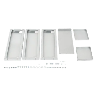 Gabinete para Baterías / Acero Galvanizado / 4 Unidades / Montaje en Poste / Exterior / 1050 mm (3.44 ft) de Altura