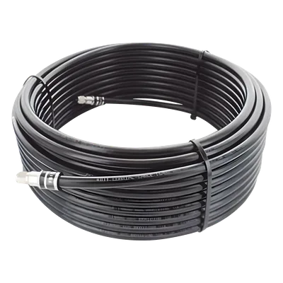 Jumper Coaxial / Tipo RG58 / 29 m (95.14 ft) / Conectores BNC Macho / 75 Ω / Color Negro