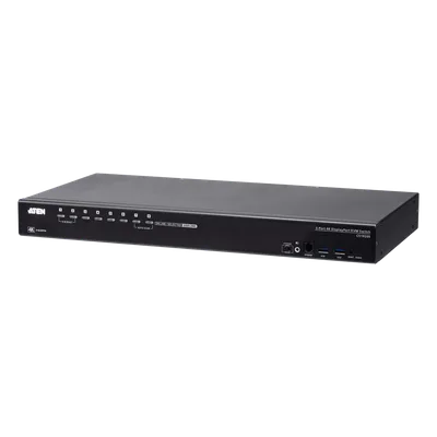 Conmutador KVM / 8 puertos DisplayPort / USB 3.1 Gen 1 / 4K DCI 4096x2160@60Hz / Cascada hasta 128 equipos / 8 monitores multipantalla