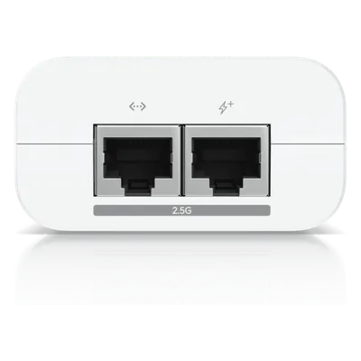 Adaptador PoE+ / 30 W / 2.5 Gbps / 48V 0.65A / (2) Puertos RJ45 Blindados / LED Indicador / Protección contra Sobretensiones