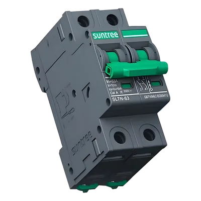 Interruptor Termomagnético 2P / 25 A / 800 Vcc / Curva C / 6 kA / Riel DIN