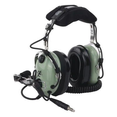 Auriculares de Aviación / Cancelación Activa de Ruido / Reducción 24 dB / Cable Espiral 1.5 m (4.9 ft) / Micrófono M-7A / Certificación FAA TSO