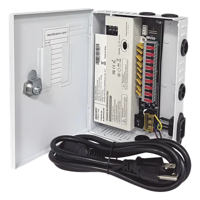 Fuente de Alimentación Profesional / 9 Canales / 16 A Total / 11-15 VCC Ajustable / 200 W / Filtro de Ruido por Canal