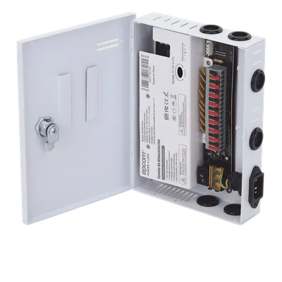 Fuente de Alimentación Profesional / 9 Canales / 16 A Total / 11-15 VCC Ajustable / 200 W / Filtro de Ruido por Canal