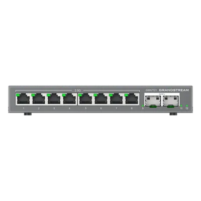 Switch L2 Lite Administrable / 8 Puertos Ethernet 2.5 Gbps / 2 Puertos SFP+ 10 Gbps / VLAN / QoS / Montaje Escritorio o Pared