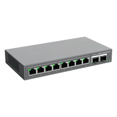 Switch L2 Lite Administrable / 8 Puertos Ethernet 2.5 Gbps / 2 Puertos SFP+ 10 Gbps / VLAN / QoS / Montaje Escritorio o Pared