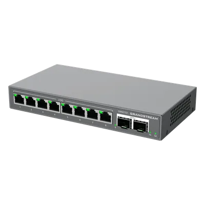 Switch L2 Lite Administrable / 8 Puertos Ethernet 2.5 Gbps / 2 Puertos SFP+ 10 Gbps / VLAN / QoS / Montaje Escritorio o Pared